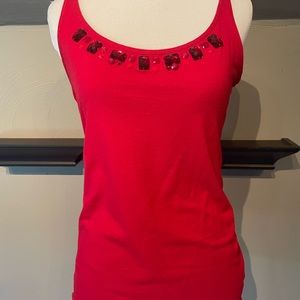 Red bejeweled Tank Top